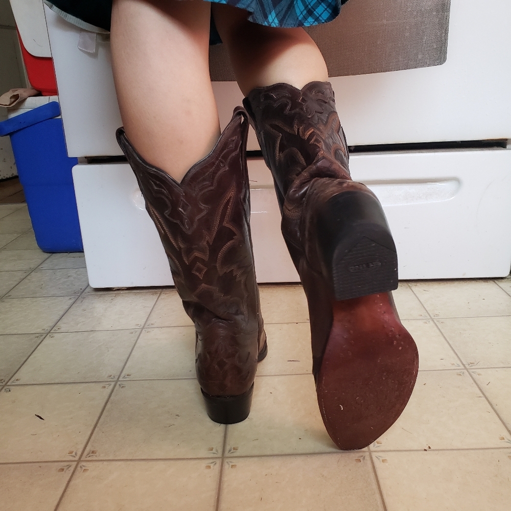 Resistol RANCH Women's Cowboy Boots Western Size 7.5B Leather Mexico - Picture 6 of 10
